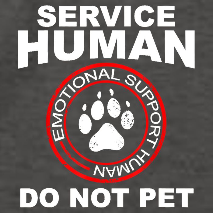 Funny Service Human Gift Funny Dog Owner Emotional Support Human Vector Backpack