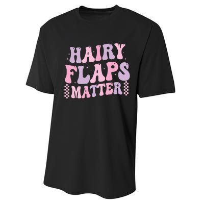 Funny Saying Hairy Flaps Matter Rude Joke Naughty Performance Sprint T-Shirt