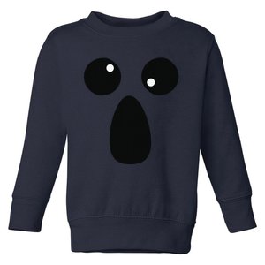 Funny Spooky Halloween Ghost Face Lazy Costume Toddler Sweatshirt