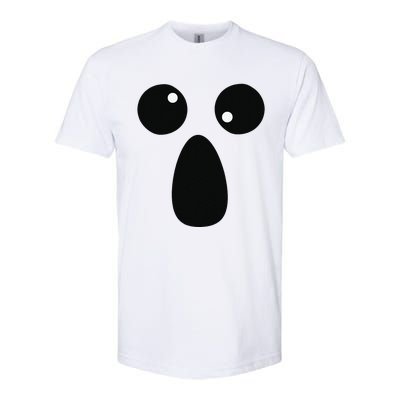 Funny Spooky Halloween Ghost Face Lazy Costume Softstyle® CVC T-Shirt