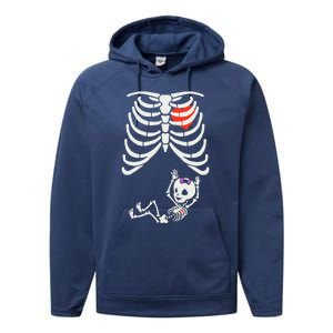 Funny Spooky Halloween Pregnancy Announcement Costume Outfit Performance Fleece Hoodie