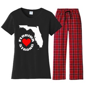 Florida Strong Heart Floridastrong Women's Flannel Pajama Set