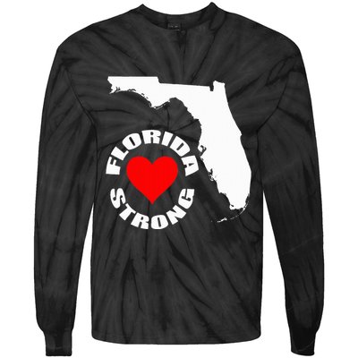Florida Strong Heart Floridastrong Tie-Dye Long Sleeve Shirt