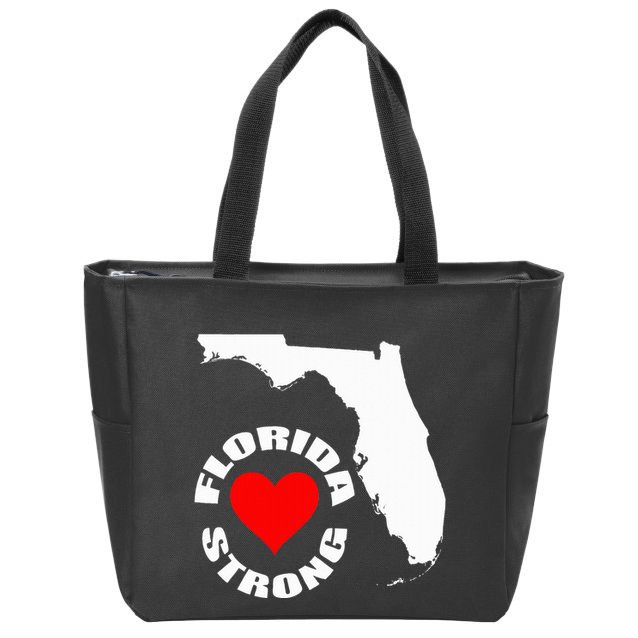 Florida Strong Heart Floridastrong Zip Tote Bag