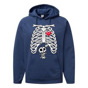 Funny Spooky Halloween Pregnancy Announcement Costume Performance Fleece Hoodie