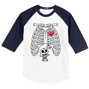 Funny Spooky Halloween Pregnancy Announcement Costume Baseball Sleeve Shirt