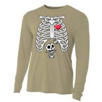 Funny Spooky Halloween Pregnancy Announcement Costume Cooling Performance Long Sleeve Crew