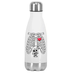 Funny Spooky Halloween Pregnancy Announcement Costume Stainless Steel Insulated Water Bottle