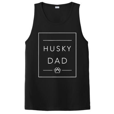 Funny Siberian Husky Lover Dog Dad Minimalist Tee, Husky Dad PosiCharge Competitor Tank