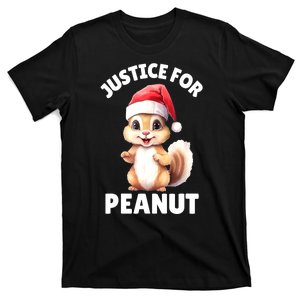 Funny Santa Hat Justice For Peanut The Squirrel Gift T-Shirt