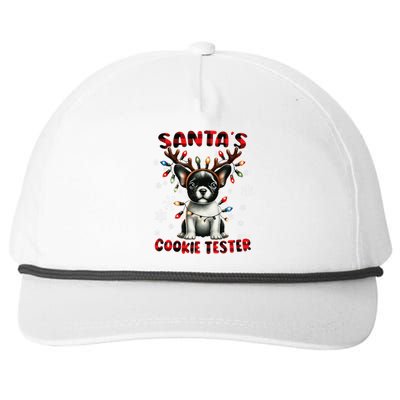 Frenchie Santa Hat & Christmas Lights Cute French Bulldog Snapback Five-Panel Rope Hat