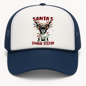 Frenchie Santa Hat & Christmas Lights Cute French Bulldog Trucker Hat