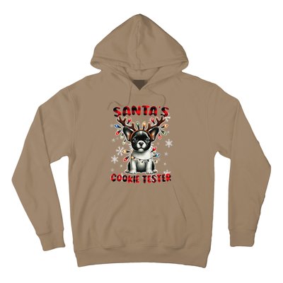 Frenchie Santa Hat & Christmas Lights Cute French Bulldog Hoodie