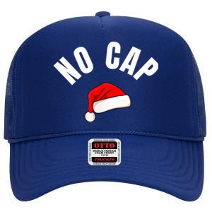 Funny Santa Hat Funny Christmas Gen Z Slang Boy High Crown Mesh Back Trucker Hat