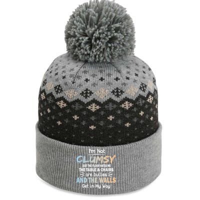 Funny Sayings Humor Joke I Am Not Clumsy Sarcastic Hilarious The Baniff Cuffed Pom Beanie