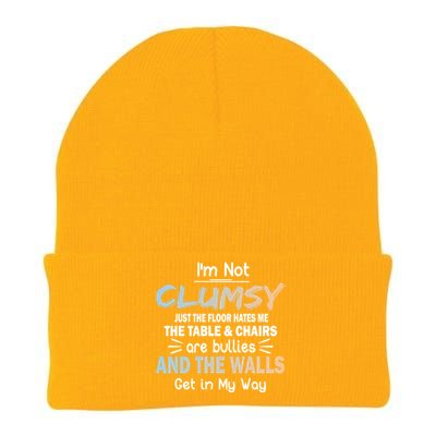 Funny Sayings Humor Joke I Am Not Clumsy Sarcastic Hilarious Knit Cap Winter Beanie