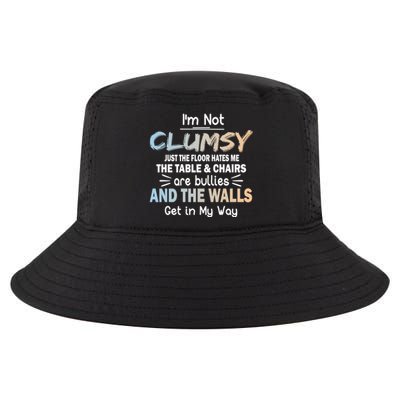 Funny Sayings Humor Joke I Am Not Clumsy Sarcastic Hilarious Cool Comfort Performance Bucket Hat