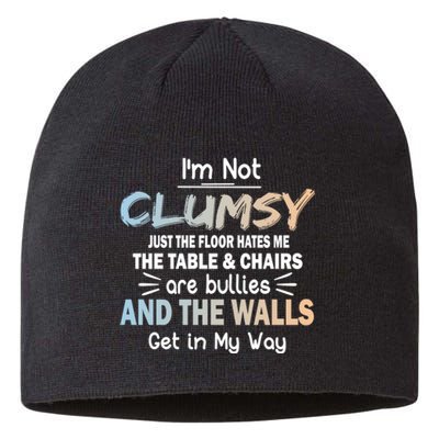 Funny Sayings Humor Joke I Am Not Clumsy Sarcastic Hilarious Sustainable Beanie