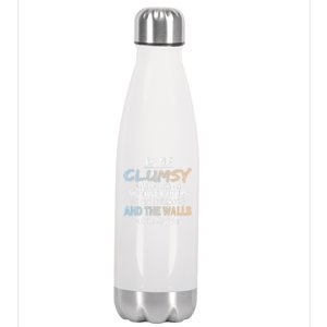 Funny Sayings Humor Joke I Am Not Clumsy Sarcastic Hilarious Stainless Steel Insulated Water Bottle