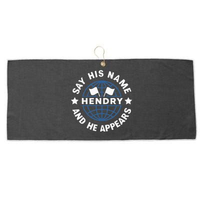 Funny Say His Name And He Appears Joe Hendry Large Microfiber Waffle Golf Towel