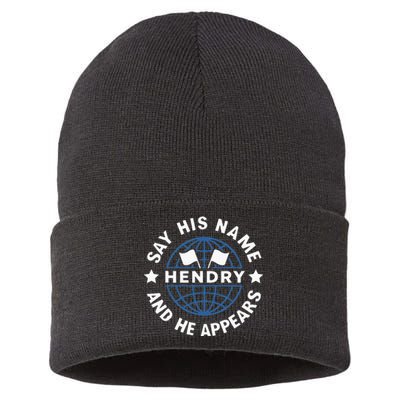 Funny Say His Name And He Appears Joe Hendry Sustainable Knit Beanie