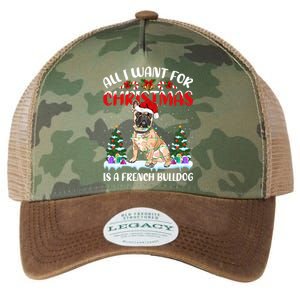 Funny Santa Hat All I Want For Christmas Is A French Bulldog Meaningful Gift Legacy Tie Dye Trucker Hat