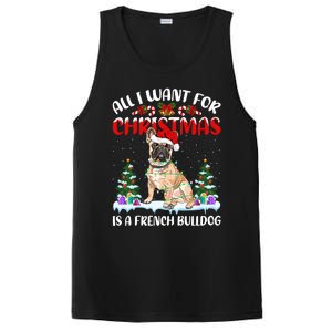 Funny Santa Hat All I Want For Christmas Is A French Bulldog Meaningful Gift PosiCharge Competitor Tank