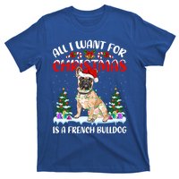 Funny Santa Hat All I Want For Christmas Is A French Bulldog Meaningful Gift T-Shirt