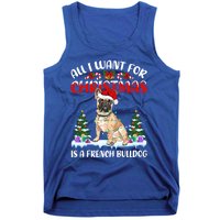 Funny Santa Hat All I Want For Christmas Is A French Bulldog Meaningful Gift Tank Top