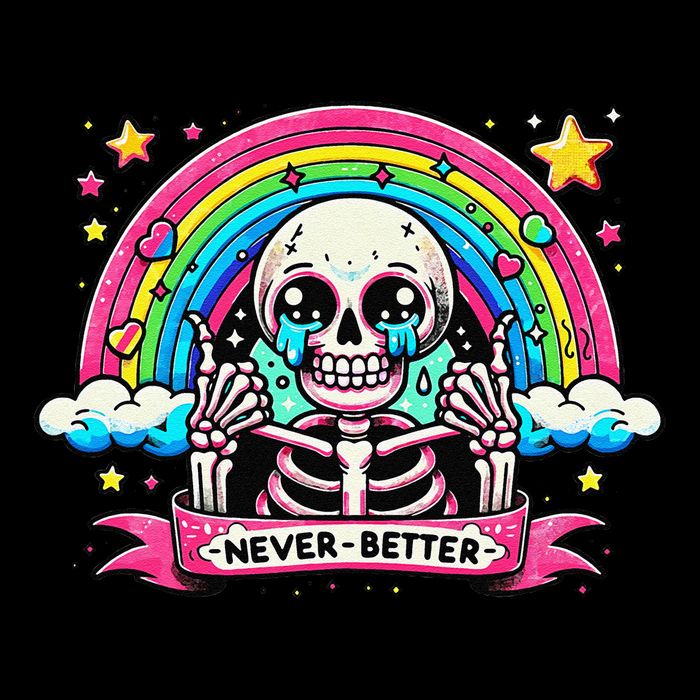 Funny Skeleton Halloween S Never Better Skull Rainbow City Backpack