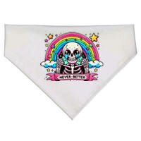 Funny Skeleton Halloween S Never Better Skull Rainbow USA-Made Doggie Bandana