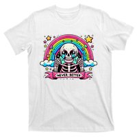 Funny Skeleton Halloween S Never Better Skull Rainbow T-Shirt