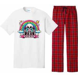 Funny Skeleton Halloween S Never Better Skull Rainbow Pajama Set