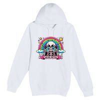 Funny Skeleton Halloween S Never Better Skull Rainbow Premium Pullover Hoodie