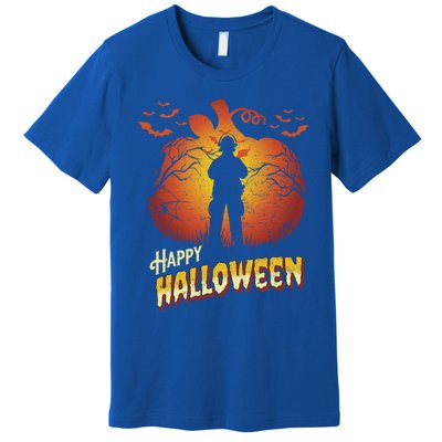 Fire Silhouette Happy Halloween Easy Lazy Firefighter Gift Premium T-Shirt