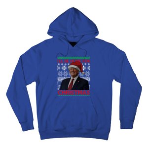 Funny Santa Hat Trump I’Ll Be Home For Christmas Xmas 2024 Gift Hoodie