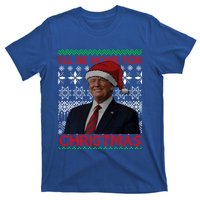 Funny Santa Hat Trump I’Ll Be Home For Christmas Xmas 2024 Gift T-Shirt