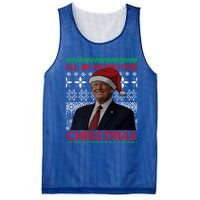 Funny Santa Hat Trump I’Ll Be Home For Christmas Xmas 2024 Gift Mesh Reversible Basketball Jersey Tank