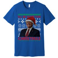 Funny Santa Hat Trump I’Ll Be Home For Christmas Xmas 2024 Gift Premium T-Shirt