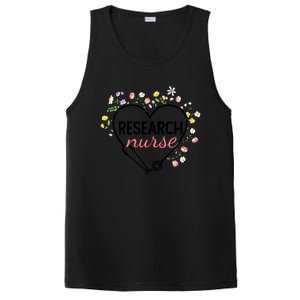 Floral Stethoscope Heart Nursing Research Nurse Gift PosiCharge Competitor Tank