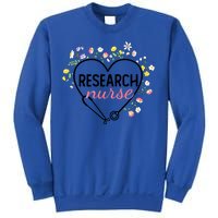 Floral Stethoscope Heart Nursing Research Nurse Gift Sweatshirt