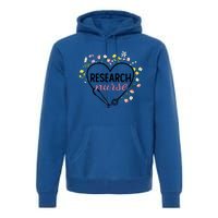 Floral Stethoscope Heart Nursing Research Nurse Gift Premium Hoodie