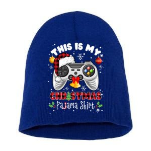 Funny Santa Hat Video Game Xmas This Is My Christmas Pajama Meaningful Gift Short Acrylic Beanie