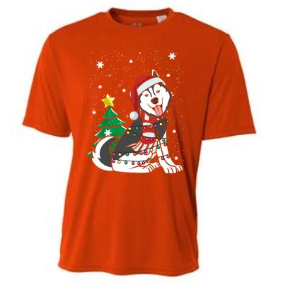 Funny Siberian Husky Christmas Dog Lover Gift Cooling Performance Crew T-Shirt