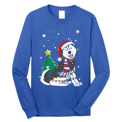 Funny Siberian Husky Christmas Dog Lover Gift Long Sleeve Shirt