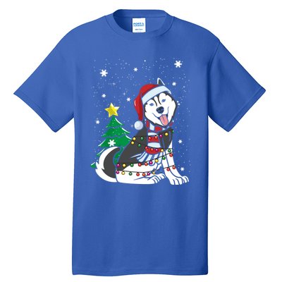 Funny Siberian Husky Christmas Dog Lover Gift Tall T-Shirt