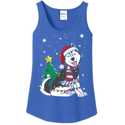 Funny Siberian Husky Christmas Dog Lover Gift Ladies Essential Tank