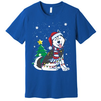 Funny Siberian Husky Christmas Dog Lover Gift Premium T-Shirt