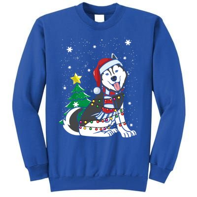 Funny Siberian Husky Christmas Dog Lover Gift Tall Sweatshirt