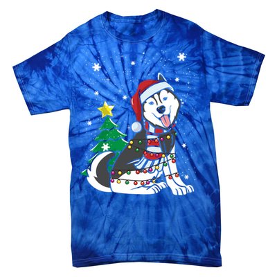 Funny Siberian Husky Christmas Dog Lover Gift Tie-Dye T-Shirt